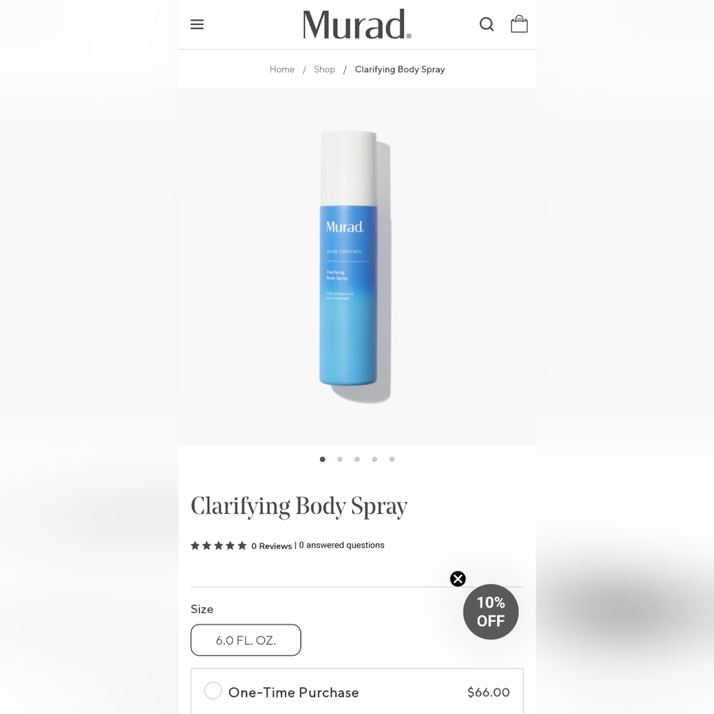 MURAD Acne Control Clarifying Body Spray - Picture 2 of 16